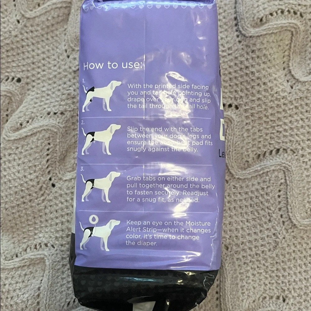 Doggie Diapers - Purple and Black